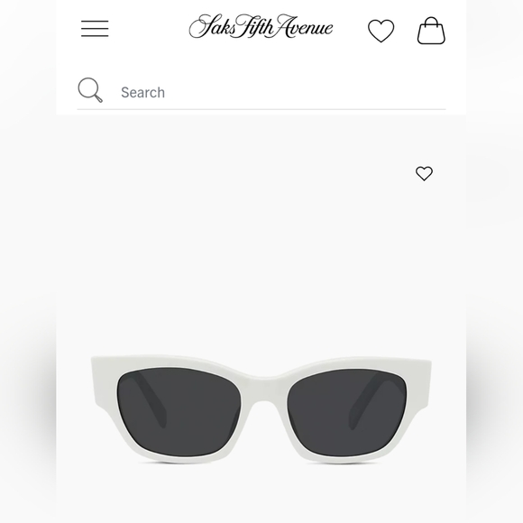 CELINE π₯ NWT π₯ 54MM White Rectangular Sunglasses. NEVER USED! Perfect! - Picture 11 of 16